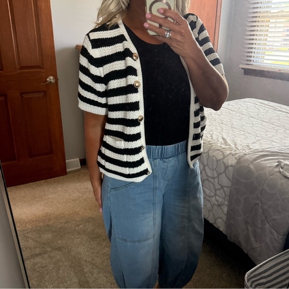 Free Assembly Women's Crochet Cardigan Sweater, Lightweight size L - Picture 2 of 10